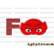 Owlette Pj Masks Applique 02 Embroidery Design With Alphabet F
