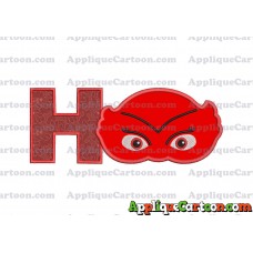 Owlette Pj Masks Applique 02 Embroidery Design With Alphabet H