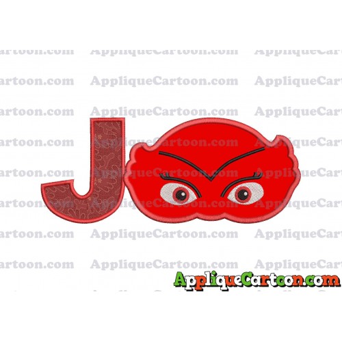 Owlette Pj Masks Applique 02 Embroidery Design With Alphabet J