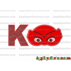 Owlette Pj Masks Applique 02 Embroidery Design With Alphabet K
