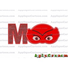 Owlette Pj Masks Applique 02 Embroidery Design With Alphabet M
