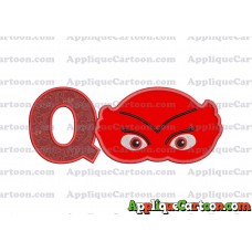 Owlette Pj Masks Applique 02 Embroidery Design With Alphabet Q
