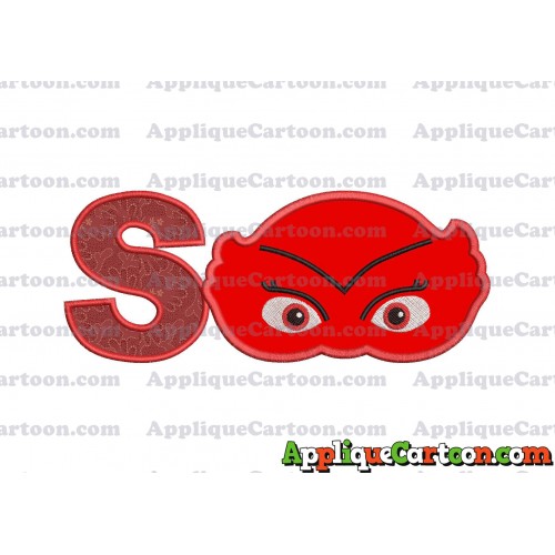 Owlette Pj Masks Applique 02 Embroidery Design With Alphabet S
