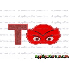Owlette Pj Masks Applique 02 Embroidery Design With Alphabet T