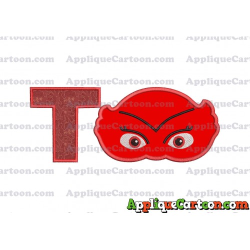 Owlette Pj Masks Applique 02 Embroidery Design With Alphabet T