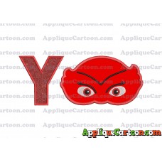 Owlette Pj Masks Applique 02 Embroidery Design With Alphabet Y