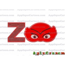 Owlette Pj Masks Applique 02 Embroidery Design With Alphabet Z
