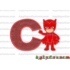 Owlette Pj Masks Applique 03 Embroidery Design With Alphabet C