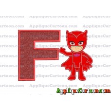 Owlette Pj Masks Applique 03 Embroidery Design With Alphabet F