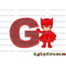 Owlette Pj Masks Applique 03 Embroidery Design With Alphabet G