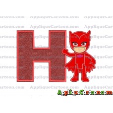 Owlette Pj Masks Applique 03 Embroidery Design With Alphabet H