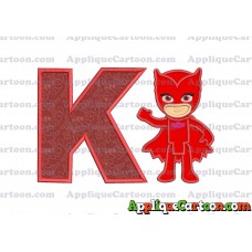 Owlette Pj Masks Applique 03 Embroidery Design With Alphabet K