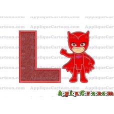Owlette Pj Masks Applique 03 Embroidery Design With Alphabet L