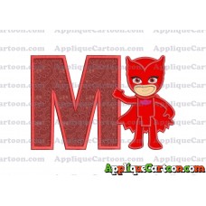 Owlette Pj Masks Applique 03 Embroidery Design With Alphabet M