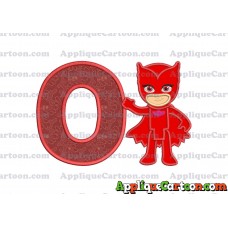 Owlette Pj Masks Applique 03 Embroidery Design With Alphabet O