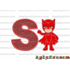 Owlette Pj Masks Applique 03 Embroidery Design With Alphabet S