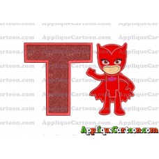 Owlette Pj Masks Applique 03 Embroidery Design With Alphabet T