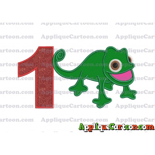 Pascal Tangled Applique Embroidery Design Birthday Number 1