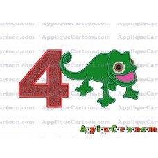 Pascal Tangled Applique Embroidery Design Birthday Number 4