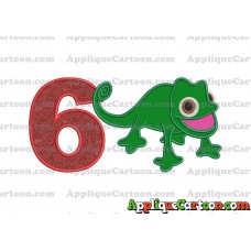 Pascal Tangled Applique Embroidery Design Birthday Number 6