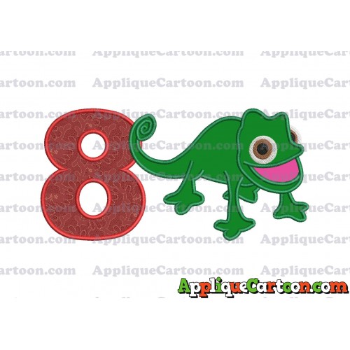 Pascal Tangled Applique Embroidery Design Birthday Number 8