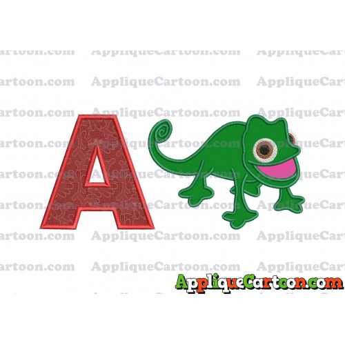 Pascal Tangled Applique Embroidery Design With Alphabet A