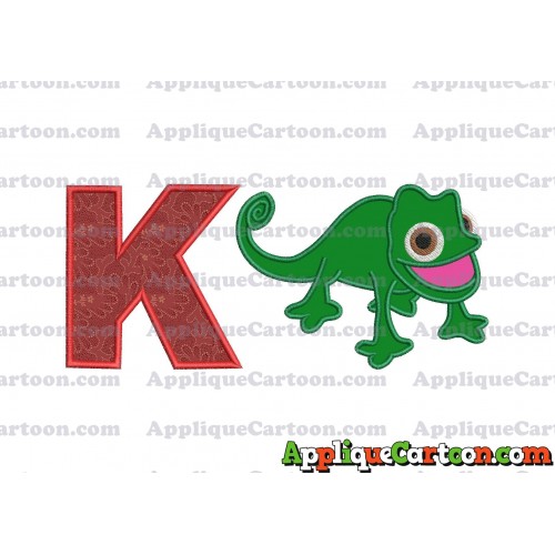 Pascal Tangled Applique Embroidery Design With Alphabet K