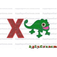 Pascal Tangled Applique Embroidery Design With Alphabet X