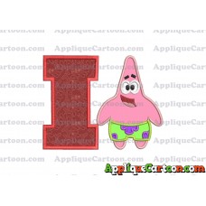 Patrick Star Spongebob Applique Embroidery Design With Alphabet I