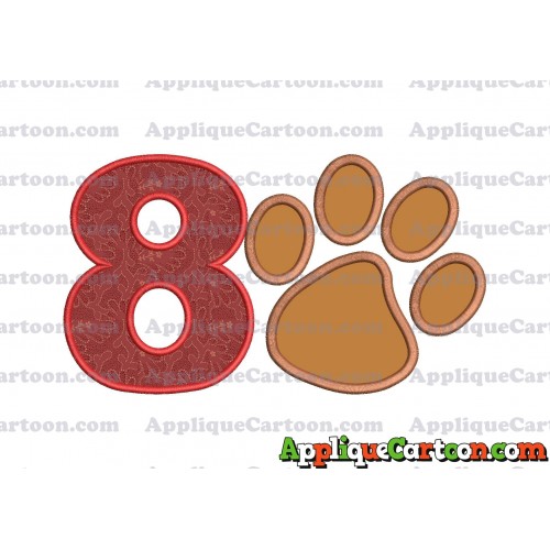 Paw Patrol Applique Embroidery Design Birthday Number 8
