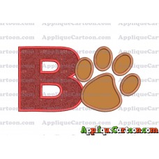 Paw Patrol Applique Embroidery Design With Alphabet B