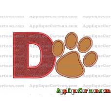 Paw Patrol Applique Embroidery Design With Alphabet D