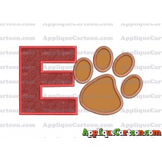 Paw Patrol Applique Embroidery Design With Alphabet E