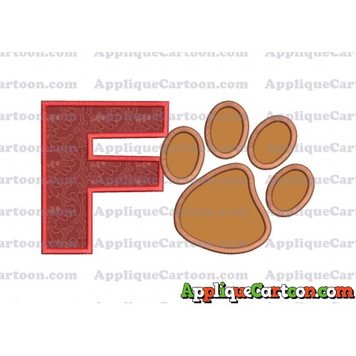 Paw Patrol Applique Embroidery Design With Alphabet F