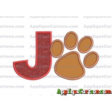 Paw Patrol Applique Embroidery Design With Alphabet J