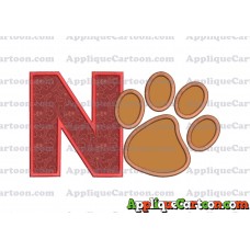 Paw Patrol Applique Embroidery Design With Alphabet N