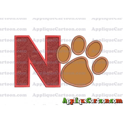 Paw Patrol Applique Embroidery Design With Alphabet N