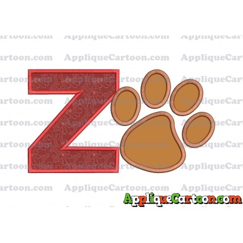 Paw Patrol Applique Embroidery Design With Alphabet Z