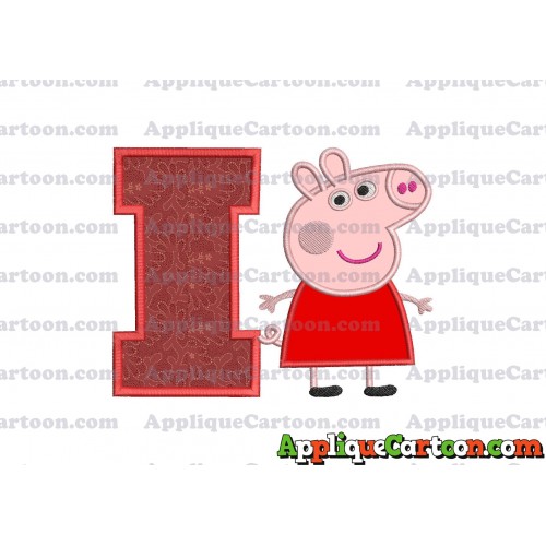 Peppa Pig Applique Embroidery Design With Alphabet I