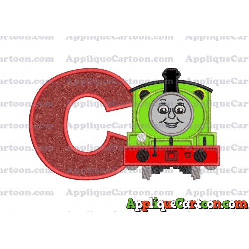 Percy the Train Applique 02 Embroidery Design With Alphabet C