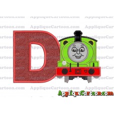 Percy the Train Applique 02 Embroidery Design With Alphabet D