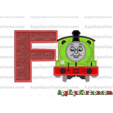 Percy the Train Applique 02 Embroidery Design With Alphabet F