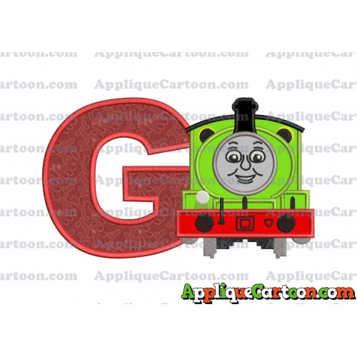 Percy the Train Applique 02 Embroidery Design With Alphabet G