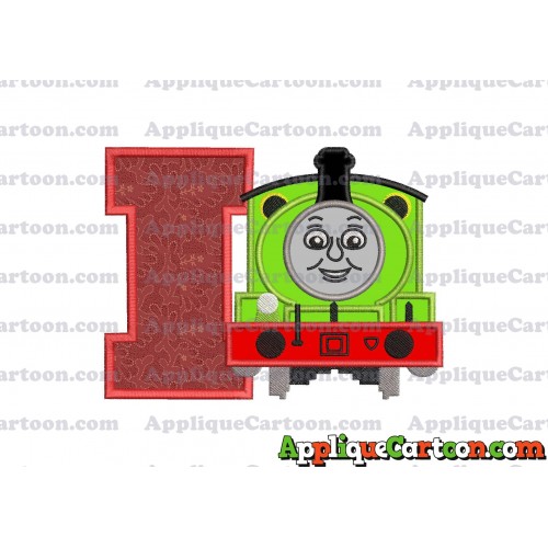 Percy the Train Applique 02 Embroidery Design With Alphabet I