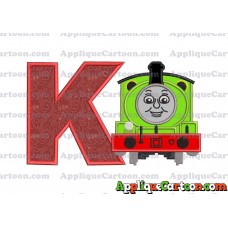 Percy the Train Applique 02 Embroidery Design With Alphabet K