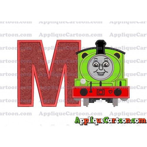 Percy the Train Applique 02 Embroidery Design With Alphabet M