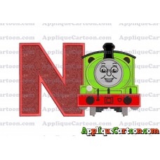 Percy the Train Applique 02 Embroidery Design With Alphabet N