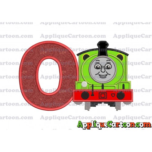 Percy the Train Applique 02 Embroidery Design With Alphabet O
