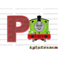Percy the Train Applique 02 Embroidery Design With Alphabet P