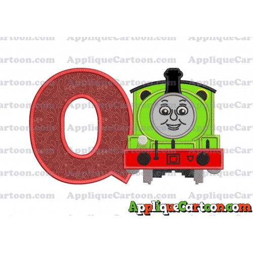 Percy the Train Applique 02 Embroidery Design With Alphabet Q